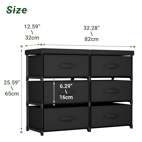 Dresser with 6 Fabric Drawer Stand Desktop Sturdy Metal Plastic Support Tube Cube Storage Cabinet for Bedroom Organization Dorm Front Hall Entryway Dresser with 6 Fabric Drawer Stand Desktop Sturdy Metal Plastic Support Tube Cube Storage Cabinet for Bedroom Organization Dorm Front Hall Entryway