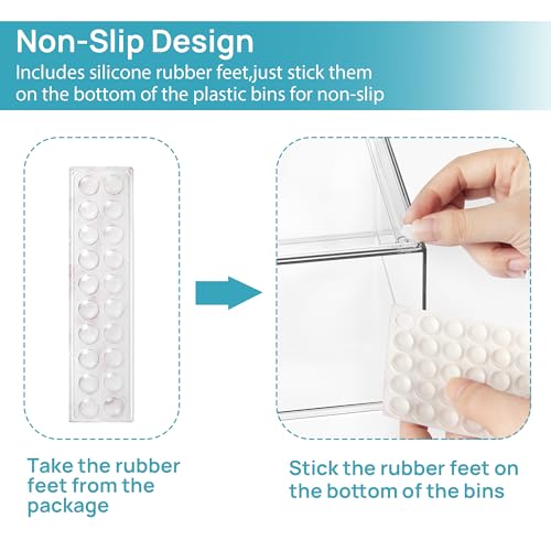 Vtopmart 4 Pack Stackable Storage Drawers, 6.6''Tall Acrylic Bathroom Makeup Organizers,Clear Plastic Drawers For Vanity, Undersink, Kitchen Cabinet,Pantry Organization and Storage Vtopmart 4 Pack Stackable Storage Drawers, 6.6''Tall Acrylic Bathroom Makeup Organizers,Clear Plastic Drawers For Vanity, Undersink, Kitchen Cabinet,Pantry Organization and Storage