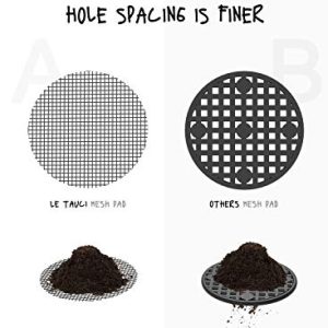 LE TAUCI Plant Pot Hole Mesh Pads, 2-Inch Round Flower Pot Drainage Covers, Prevent Soil Loss, Durable Reusable, Bonsai Bottom Grid Mat, Gardening Essentials, 50-Pack