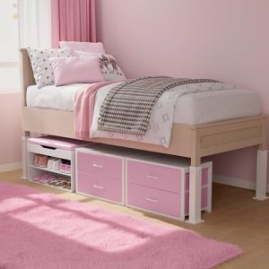 BOLUO Stackable Storage Drawers Closet Organizers and Storage Fabric White 2 Drawer Dresser for Bedroom Modern Pink