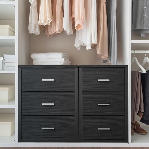 BOLUO Closet Drawers Black 3 Drawer Dresser for Closet Organizers and Storage Bedroom Dorm Modern BOLUO Closet Drawers Black 3 Drawer Dresser for Closet Organizers and Storage Bedroom Dorm Modern