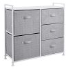 Amazon Basics Closet Organizer Drawers with 5-Fabric Storage Units, White