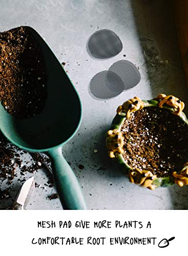 LE TAUCI Plant Pot Hole Mesh Pads, 2-Inch Round Flower Pot Drainage Covers, Prevent Soil Loss, Durable Reusable, Bonsai Bottom Grid Mat, Gardening Essentials, 50-Pack LE TAUCI Plant Pot Hole Mesh Pads, 2-Inch Round Flower Pot Drainage Covers, Prevent Soil Loss, Durable Reusable, Bonsai Bottom Grid Mat, Gardening Essentials, 50-Pack