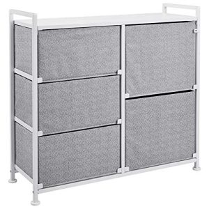 Amazon Basics Closet Organizer Drawers with 5-Fabric Storage Units, White